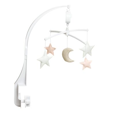 Nude silver moon and stars mobile