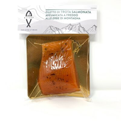 Trota SALMONATA affumicata A FREDDO con erbe di montagna - trancio 100g