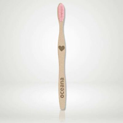 Biodegradable Adult Pink Bamboo Toothbrush
