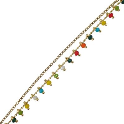Gold and multicolor Rocaille Bracelet