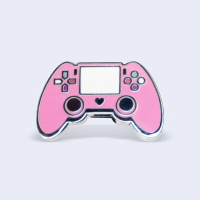 Pin de esmalte de PlayStation en rosa, regalos de jugador, chica de jugador