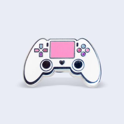 PlayStation Enamel Pin in White, Gamer Gifts, Gamer Girl