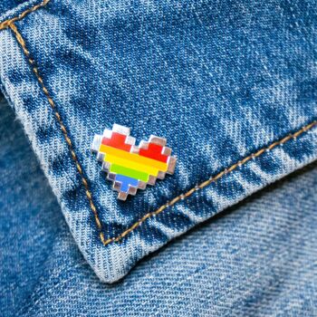 Épingle Pride Heart Enamel, épingle LQBT, épingle Queer, épingle drapeau 2
