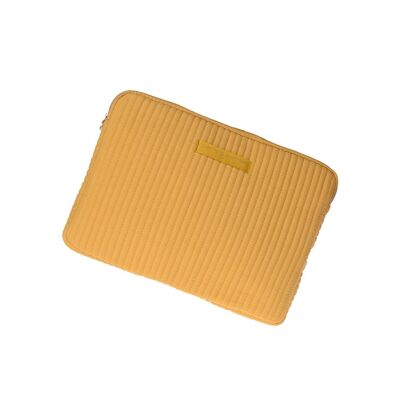 Etui 13" / Ipad pro / macbook matelassé en Gaze De Coton Jaune