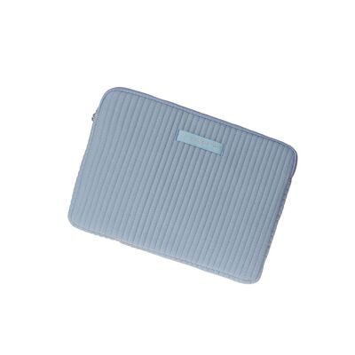 Case 13" / Ipad pro / macbook quilted in Light Blue Cotton Gauze