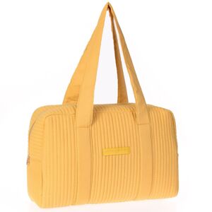 Weekend Bag matelassé en Gaze de Coton Jaune