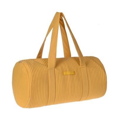 Yellow Cotton Gauze Quilted Duffel