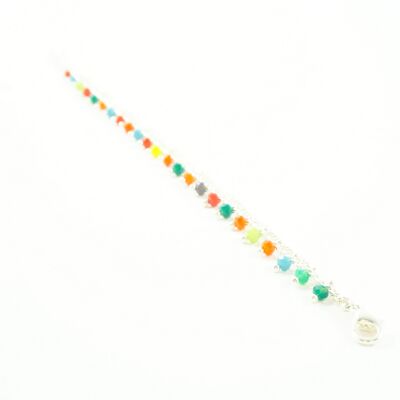 Silver and multicolor Rocaille bracelet