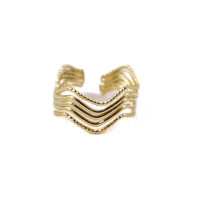 Wave Gold Plated Ring