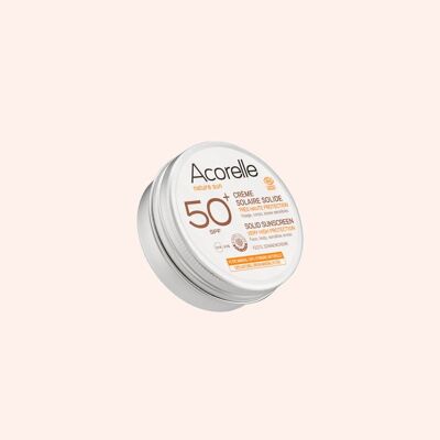 ACORELLE Crème Solaire Solide SPF50+ Certifiée Bio