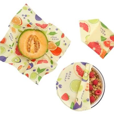 Bee's Wrap 3er-Pack Assorti Frisches Obst