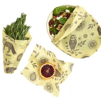 Bee's wrap pack de 3 assortis Into the Woods