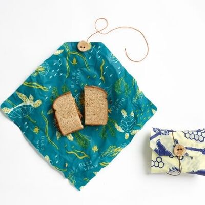 Bee's wrap Sandwich "Wildlife" confezione da 2