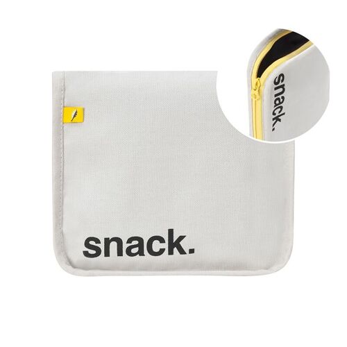 Snackmat - Zwart met gele ritssluiting