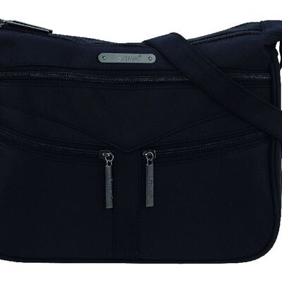 Microfiber handbag in black