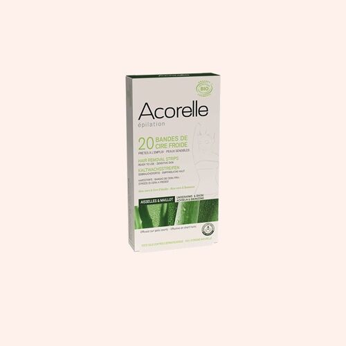 ACORELLE HAIR REMOVAL STRIPS FOR BIKINI & UNDERARMS x20