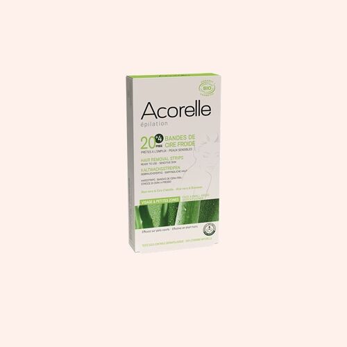 ACORELLE HAIR REMOVAL STRIPS FOR FACE x 20 pcs