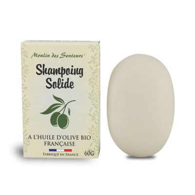 Solid shampoo with organic olive oil