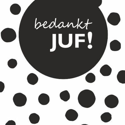 wenskaart - bedankt juf