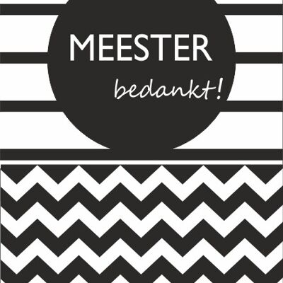 wenskaart - bedankt meester