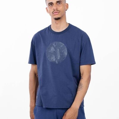 Camiseta Textura Azul Marino