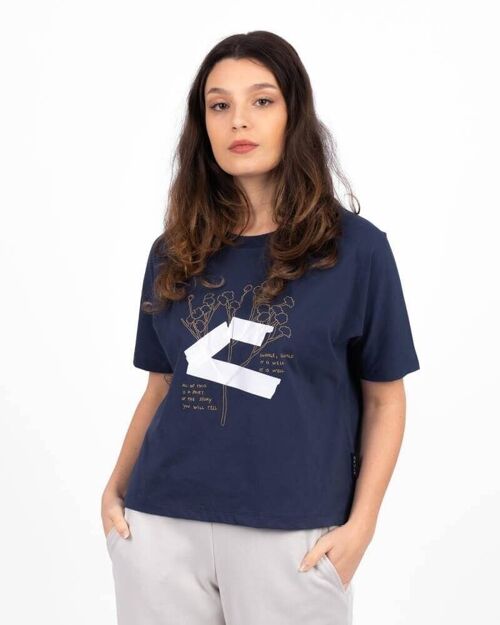 Tshirt Herb Navy Blue