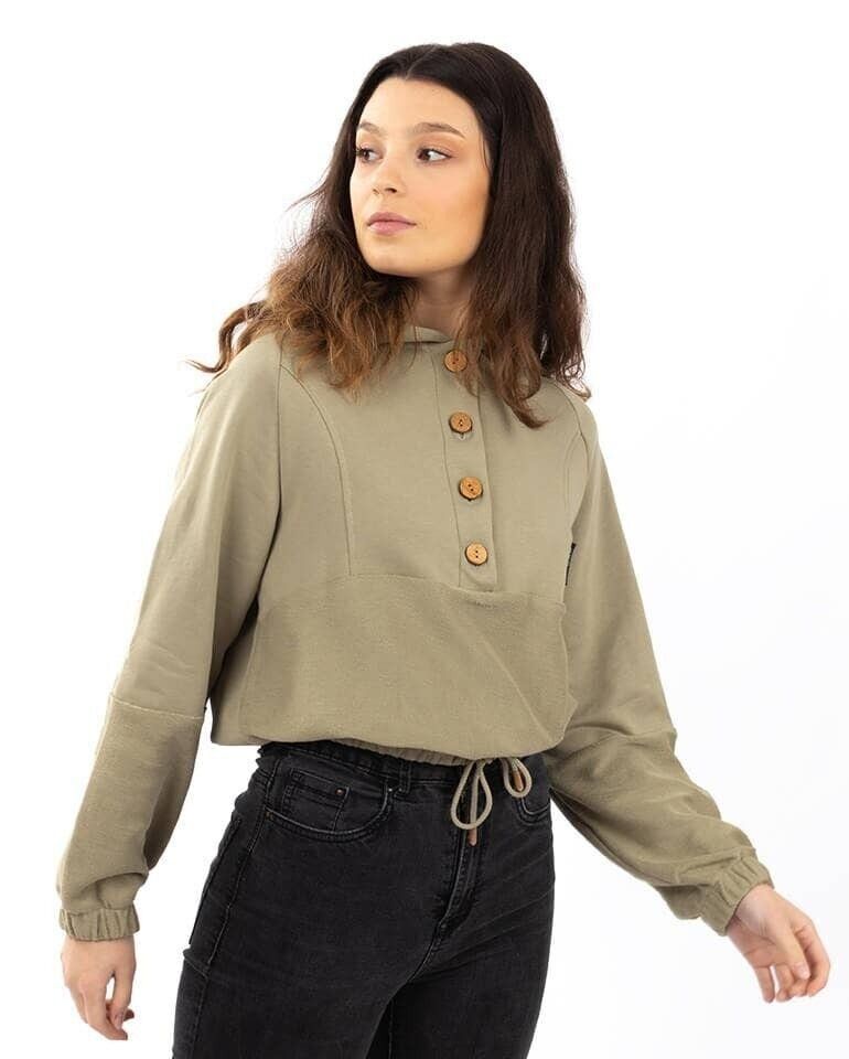 Felpa con cappuccio Cardi Verde militare