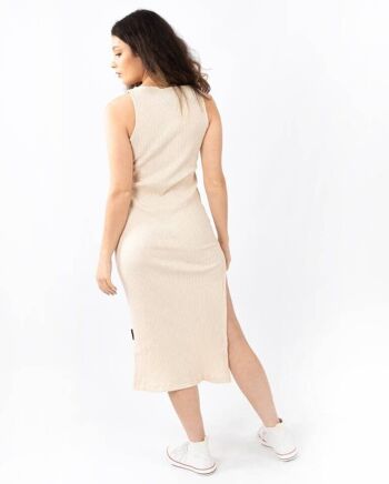 Robe Fluide Beige 3