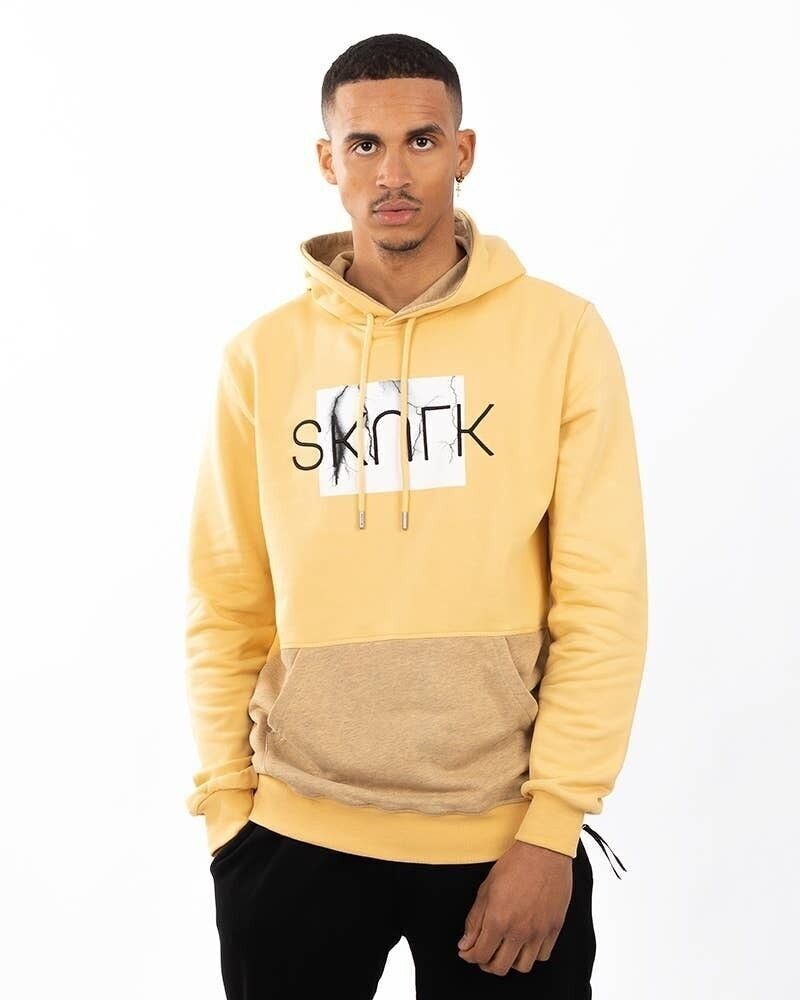 Felpa con cappuccio Identity gialla