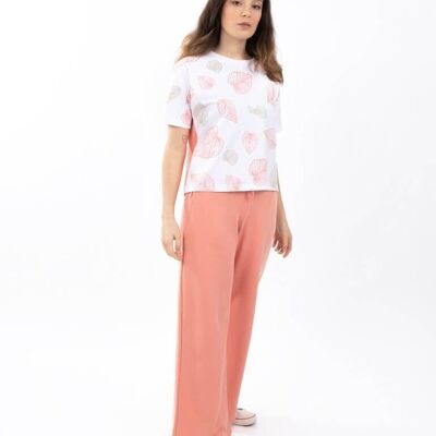 Camiseta Hojas Coral