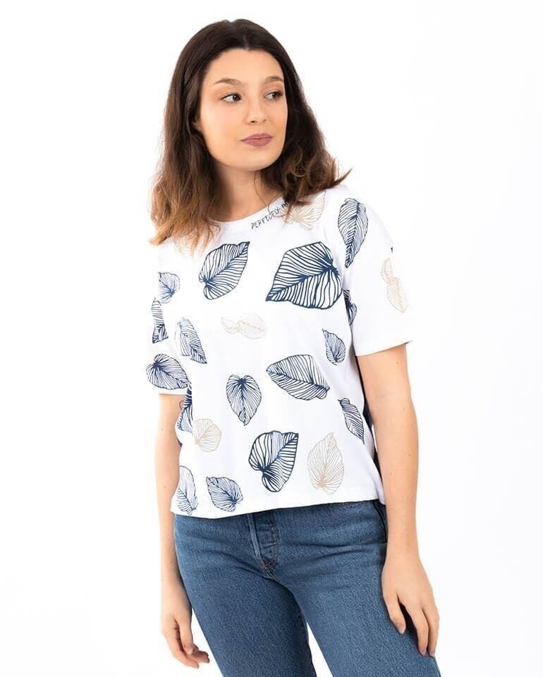 Maglietta Foglie Navy