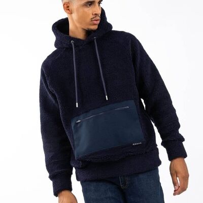 Hoodie Körnung Marineblau