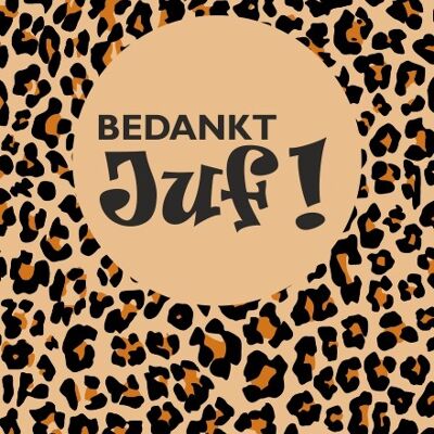 wenskaart - bedankt juf