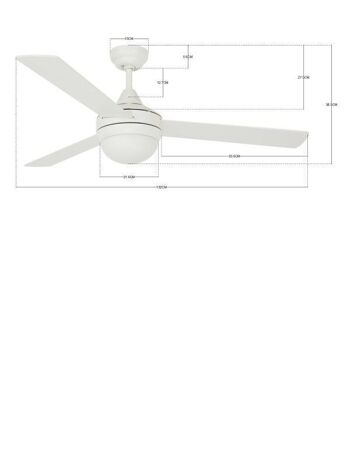 Lucci air - Ventilateur de plafond Airfusion Arlie II avec télécommande et éclairage, blanc 5