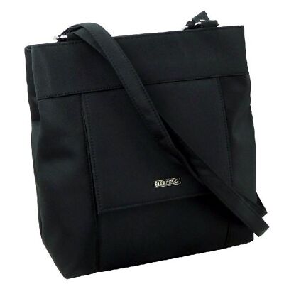 Microfiber backpack/shopper in black