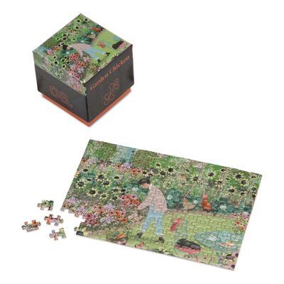 Garden Chicken, 150 pcs mini jigsaw puzzle for adults