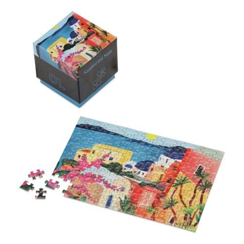 Santorini Sun, 150 pcs mini jigsaw puzzle for adults