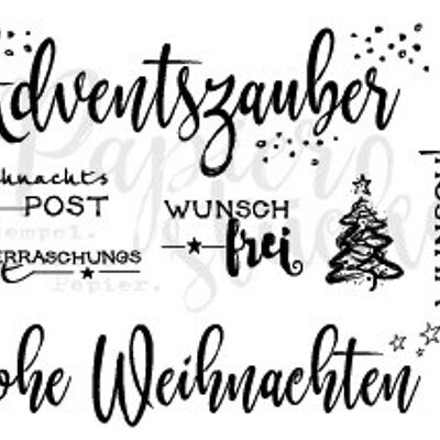 Papierstücke Clearstamps "Weihnachten"