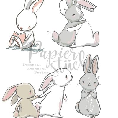 Clearstamps Set "Bunnies" incl. punches