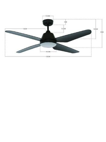 Lucci air - Ventilateur de plafond Airfusion Aria avec télécommande et éclairage LED, noir 6