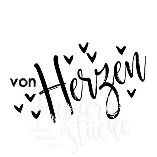 Von Herzen - 1,5 Inch, nur Stempelgummi unmontiert