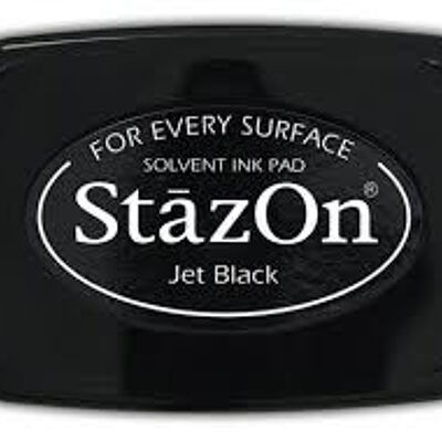 Almohadilla de tinta StazOn negro azabache