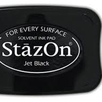Almohadilla de tinta StazOn negro azabache
