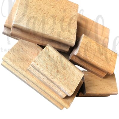 Wunschbeschriftung für Holzbesteck - auf Holz montiert