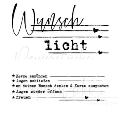 Wishing light set - 5 inch, only rubber stamp unmounted