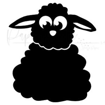Sheep, mini - 0.5 inch, unmounted rubber stamp only