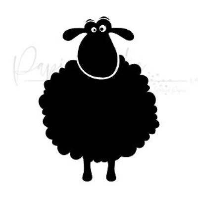 Sheep - 2 inch, unmounted rubber stamp only