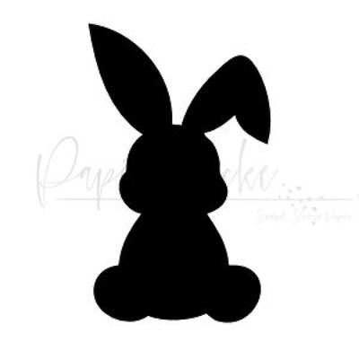 Rabbit motif 1 - 0.5 inch, only rubber stamp unmounted