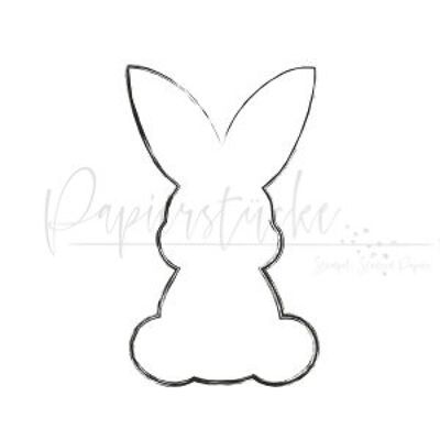 Rabbit motif 3 - 1 inch, only rubber stamp unmounted