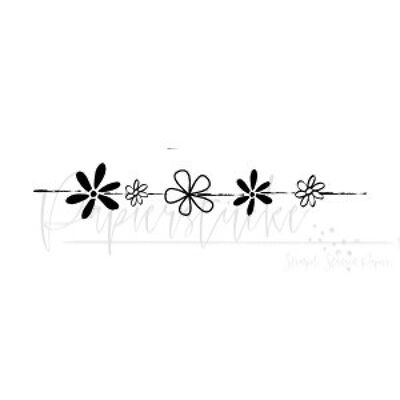 Flower garland - 3 inch, unmounted rubber stamp only